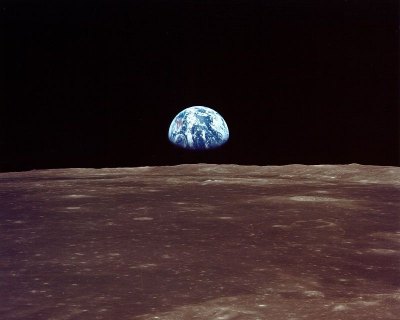 Four history-shaping anniversaries This iconic photo, Earthrise, shows our home planet viewed from lunar orbit prior to landing. Image: NASA.